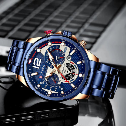 Reloj Curren Chrono Acero Blue (47mm)