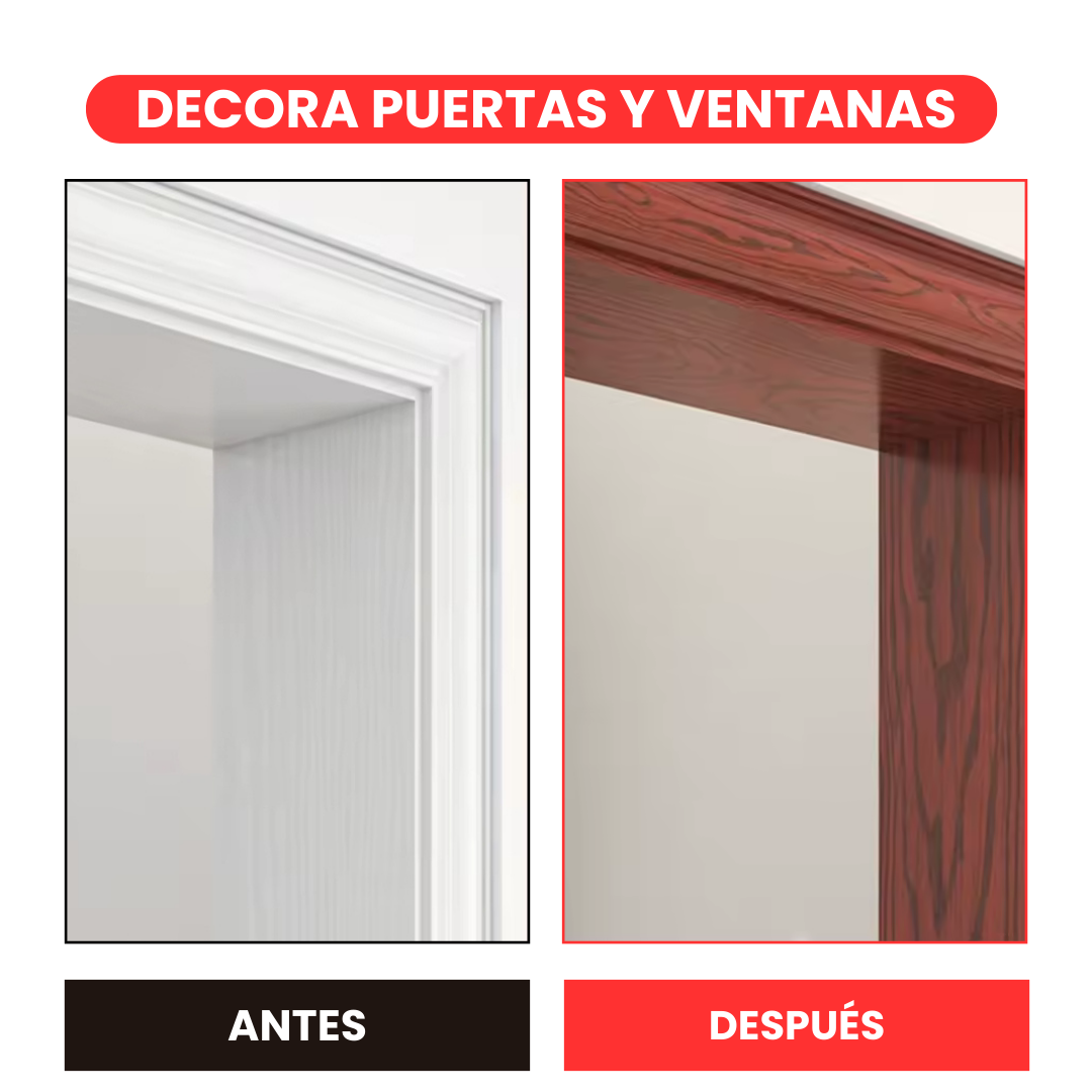 Autoadhesivo Decorativo en PVC para Guarda Escobas - 8cm x 5m