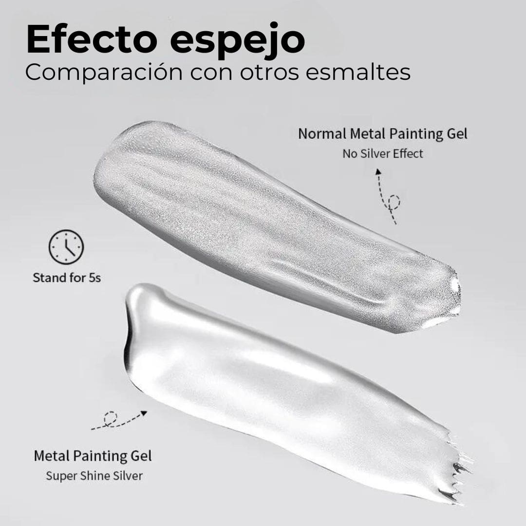 SILVER® GEL PROFESIONAL DE UÑAS METALIZADO