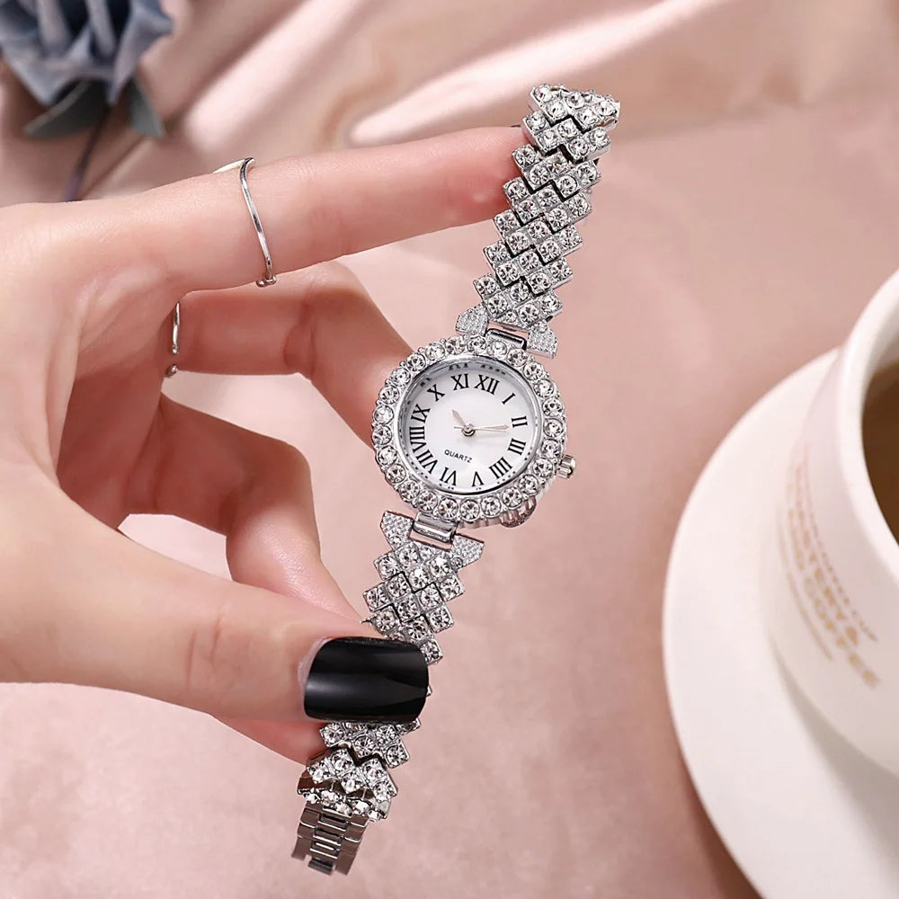 Quartz® Reloj de Lujo con Diamantes + Pulsera de Regalo 🎁