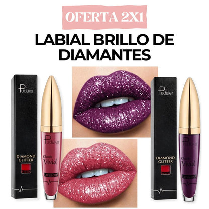 Shiny® Labial Brillos de Diamante x2