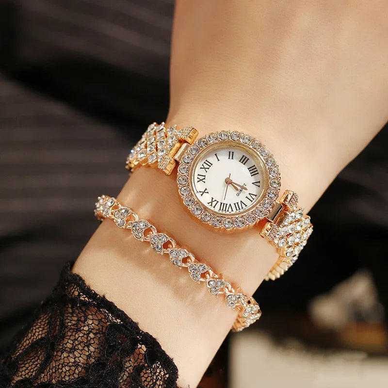 Quartz® Reloj de Lujo con Diamantes + Pulsera de Regalo 🎁