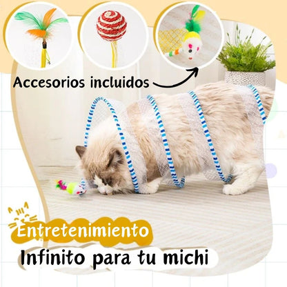 TUNCAT® TUNEL EN ESPIRAL JUEGUETE GATO