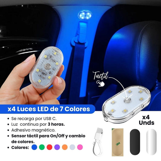 MiniLED® Luces LED RGB Táctiles x4